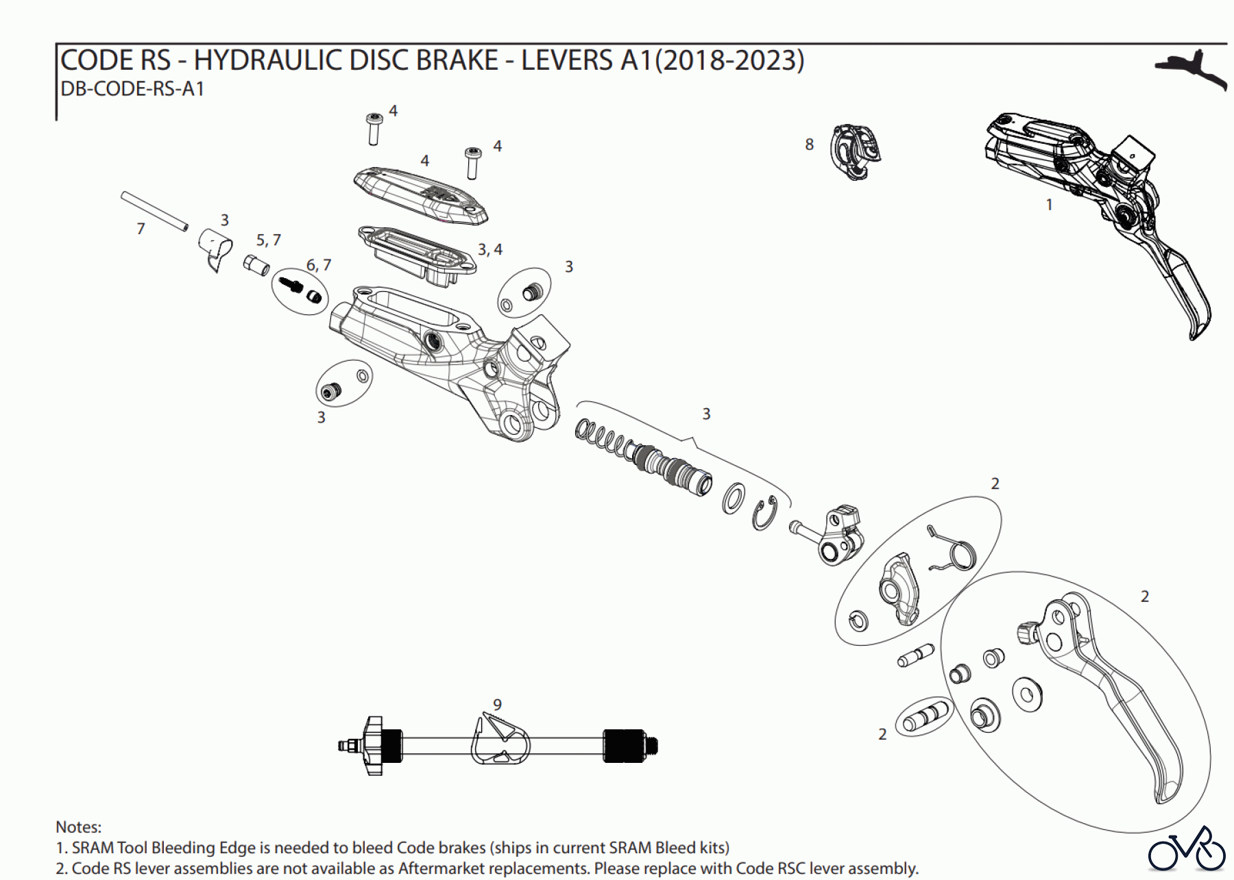Sram Sram CODE RS - HYDRAULIC DISC BRAKE - LEVERS A1(2018-2023)