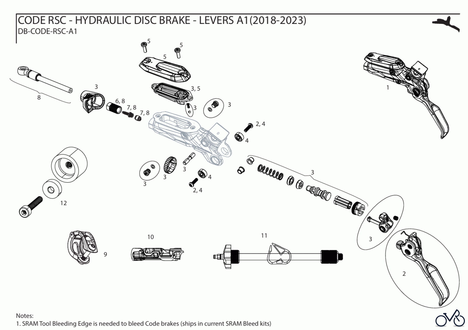 Sram Sram CODE RSC - HYDRAULIC DISC BRAKE - LEVERS A1(2018-2023)