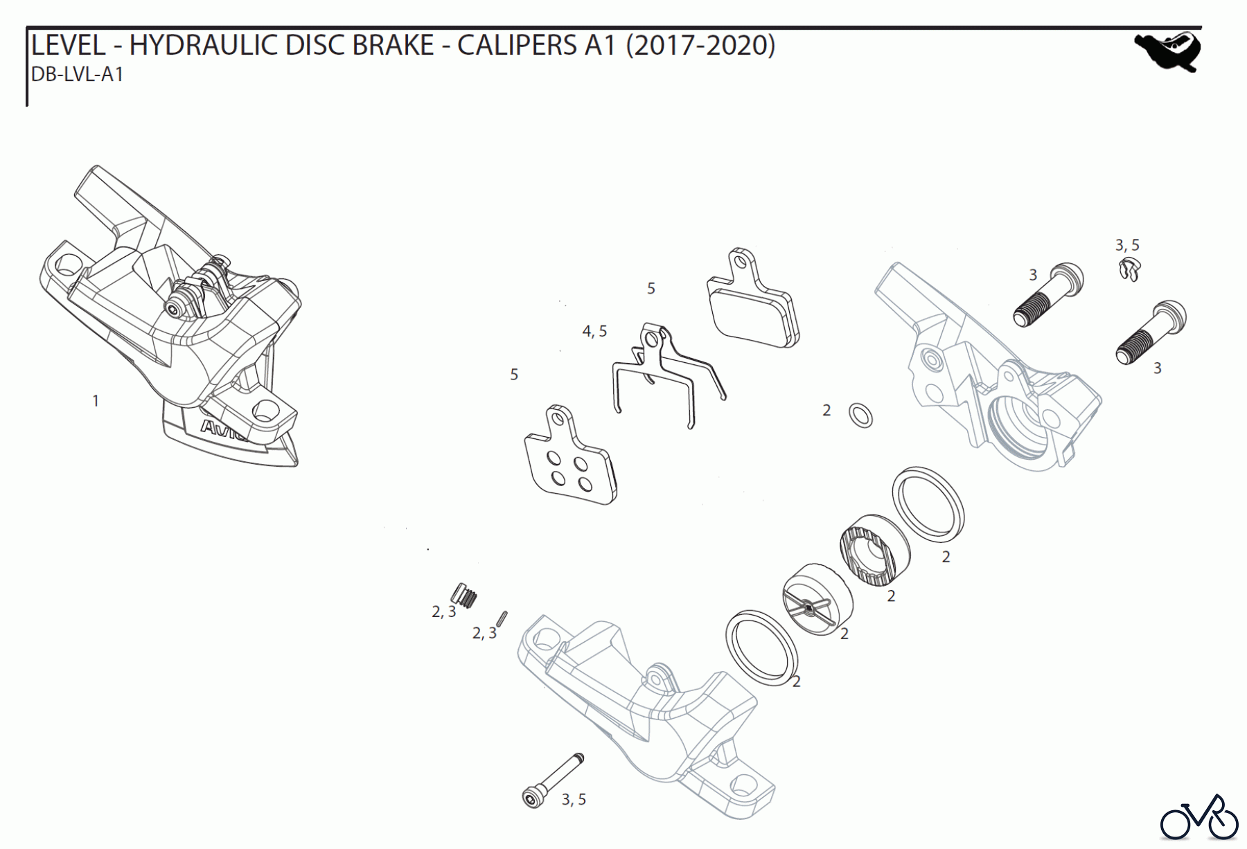 Sram Sram LEVEL - HYDRAULIC DISC BRAKE - CALIPERS A1 (2017-2020)