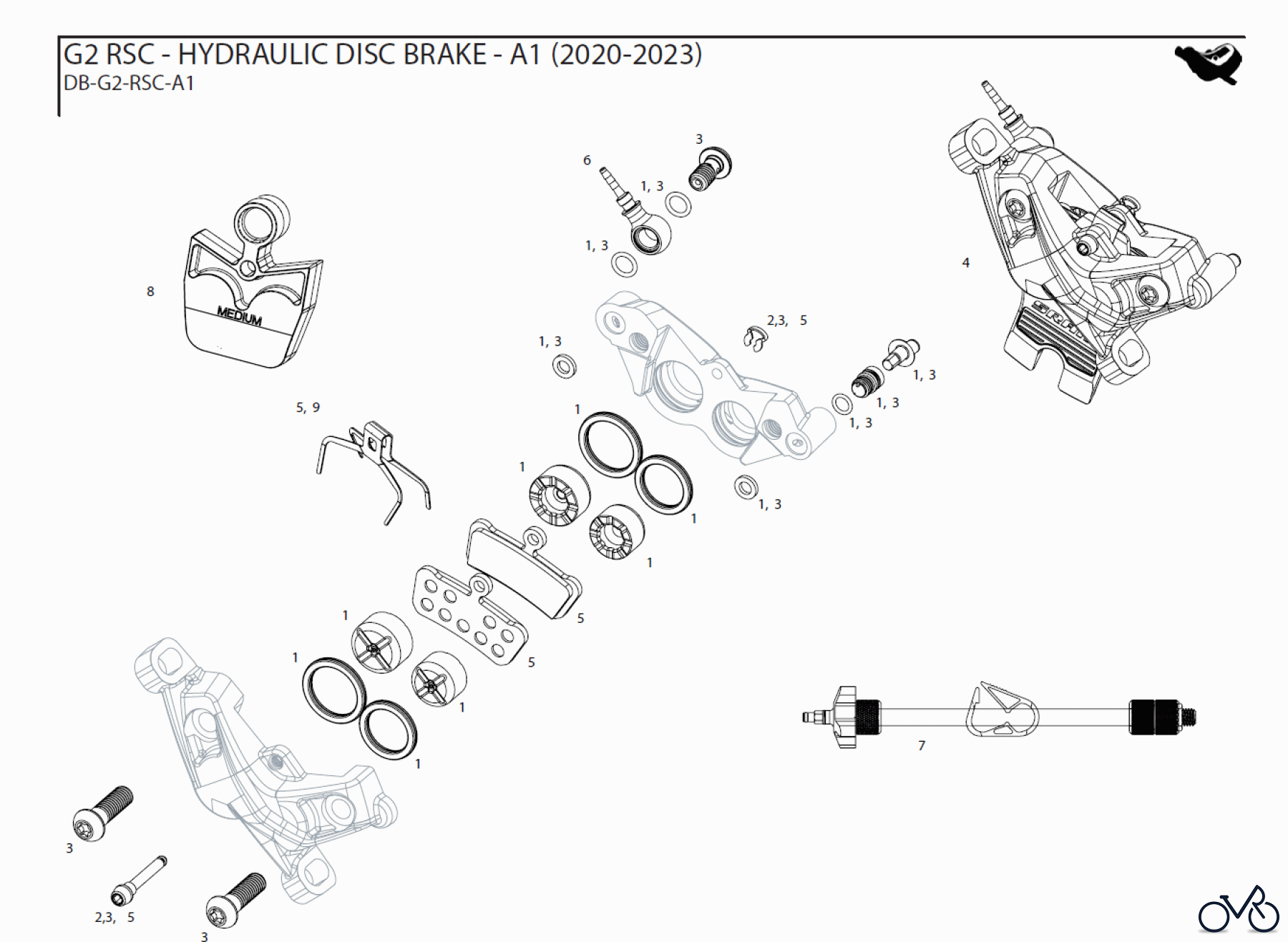 Sram Sram G2 RSC - HYDRAULIC DISC BRAKE - A1 (2020-2023)