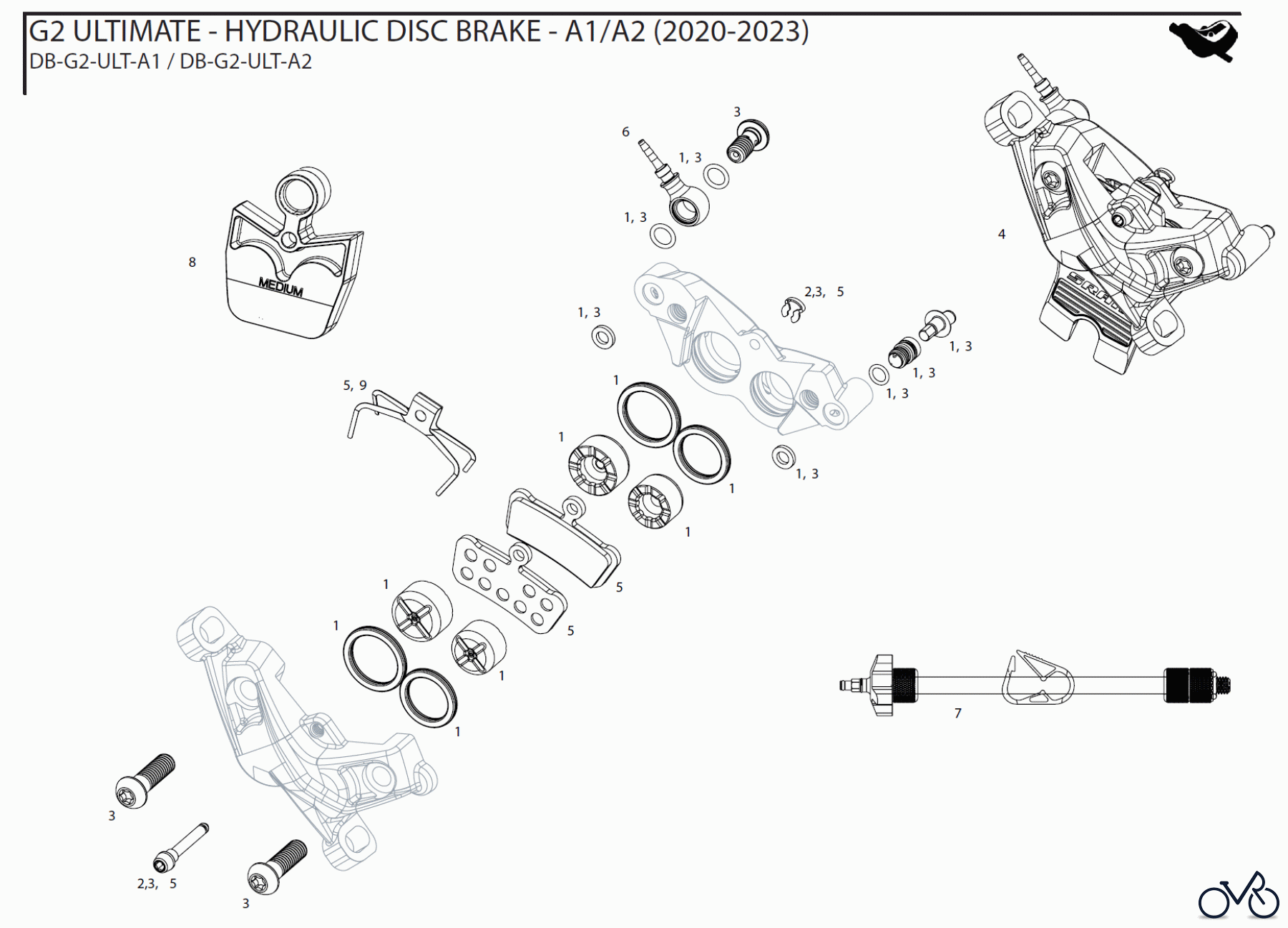  Sram Sram G2 ULTIMATE - HYDRAULIC DISC BRAKE - A1/A2 (2020-2023)