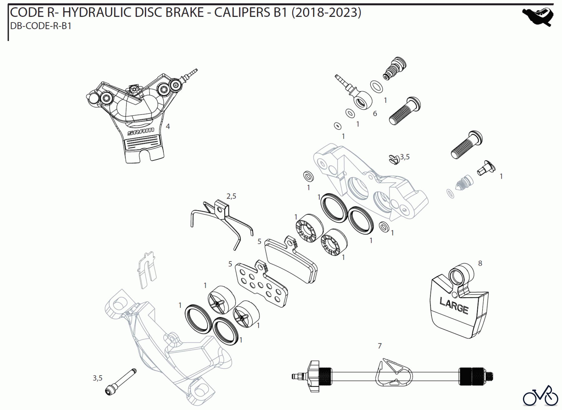 Sram Sram CODE R- HYDRAULIC DISC BRAKE - CALIPERS B1 (2018-2023)