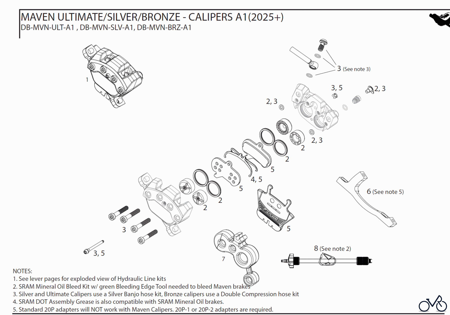 Sram Sram MAVEN ULTIMATE/SILVER/BRONZE - CALIPERS A1(2025+)