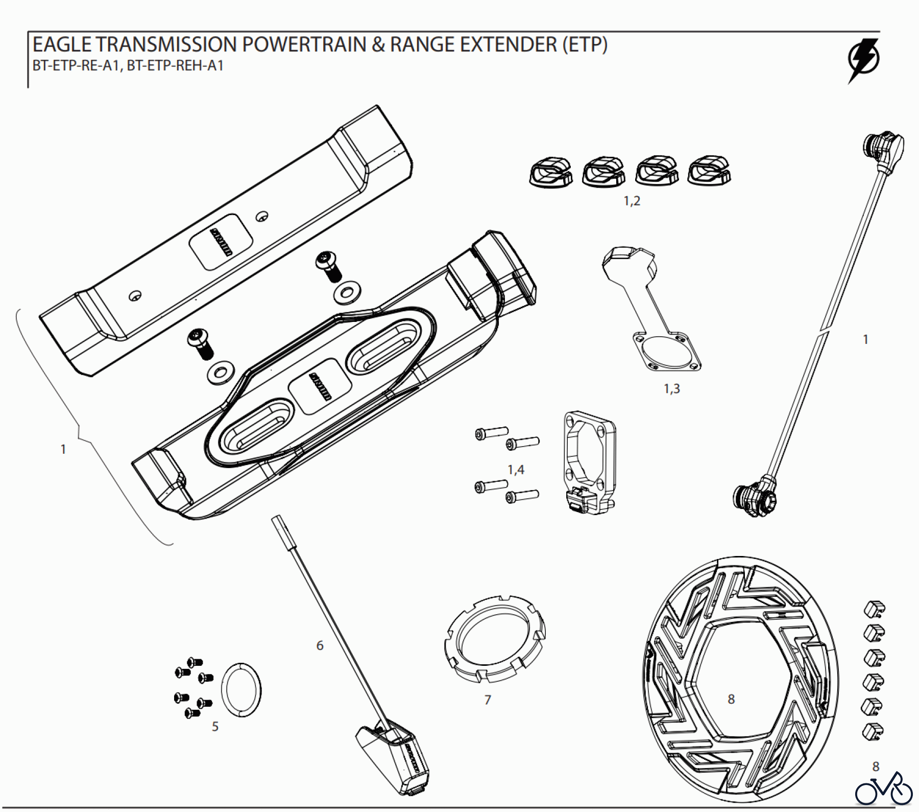 Sram Sram EAGLE TRANSMISSION POWERTRAIN & RANGE EXTENDER (ETP)
