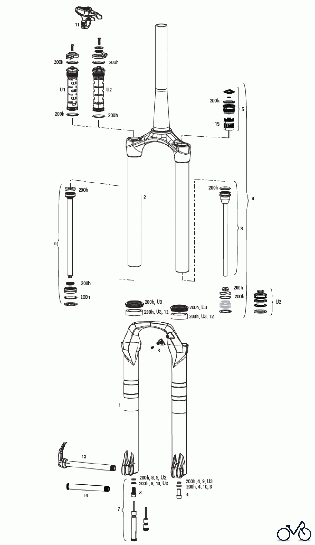  Sram RockShox REBA-15 non-Boost - A7-A8 (2018-2025)