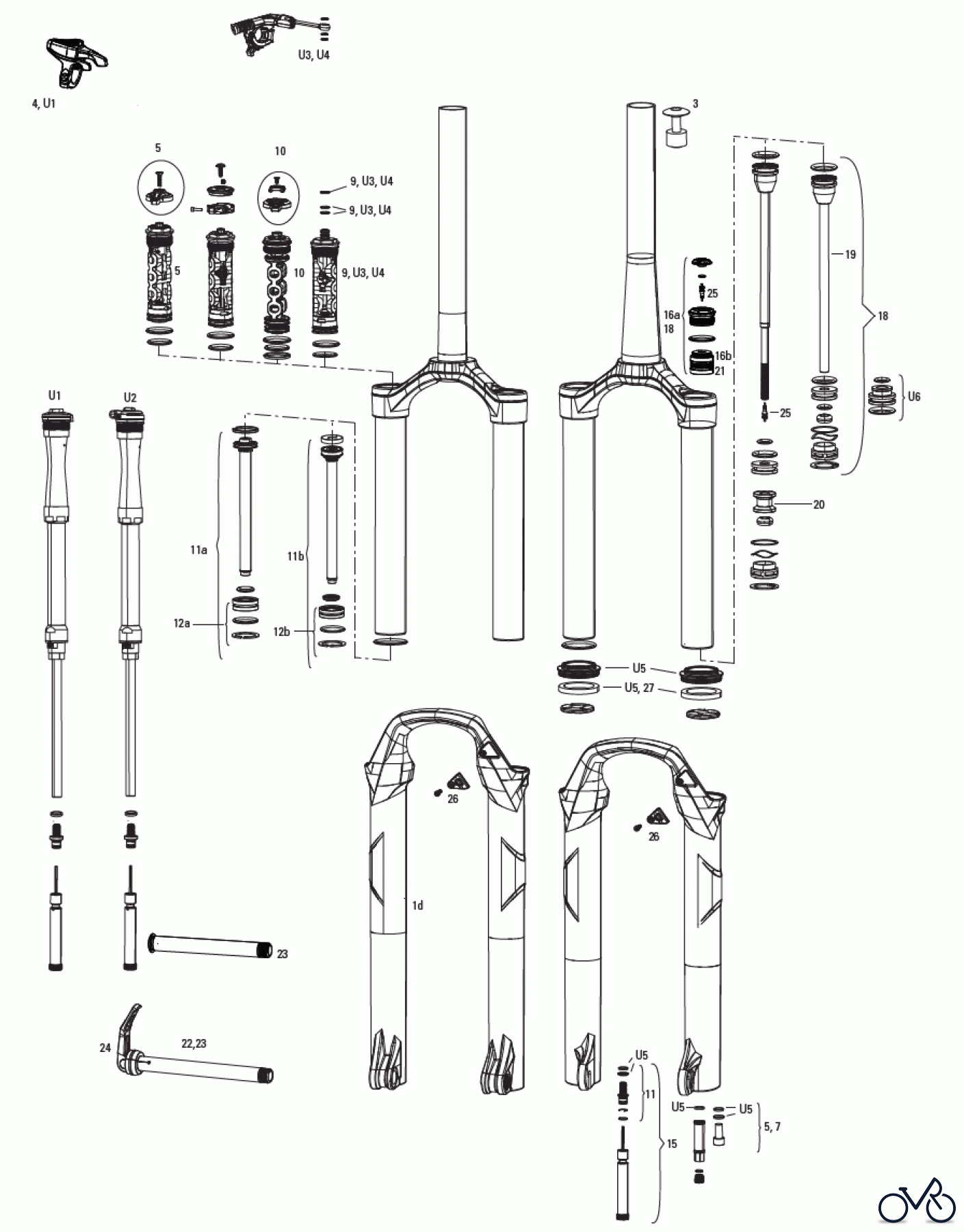  Sram RockShox SID B - 80mm-120mm A1-A4 (2011-2016)