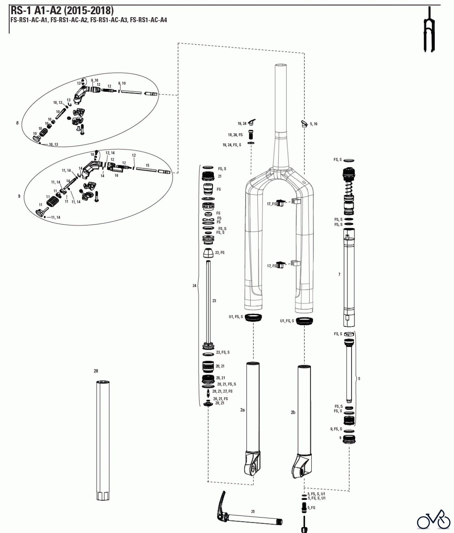  Sram RockShox RS-1 A1-A2 (2015-2018)