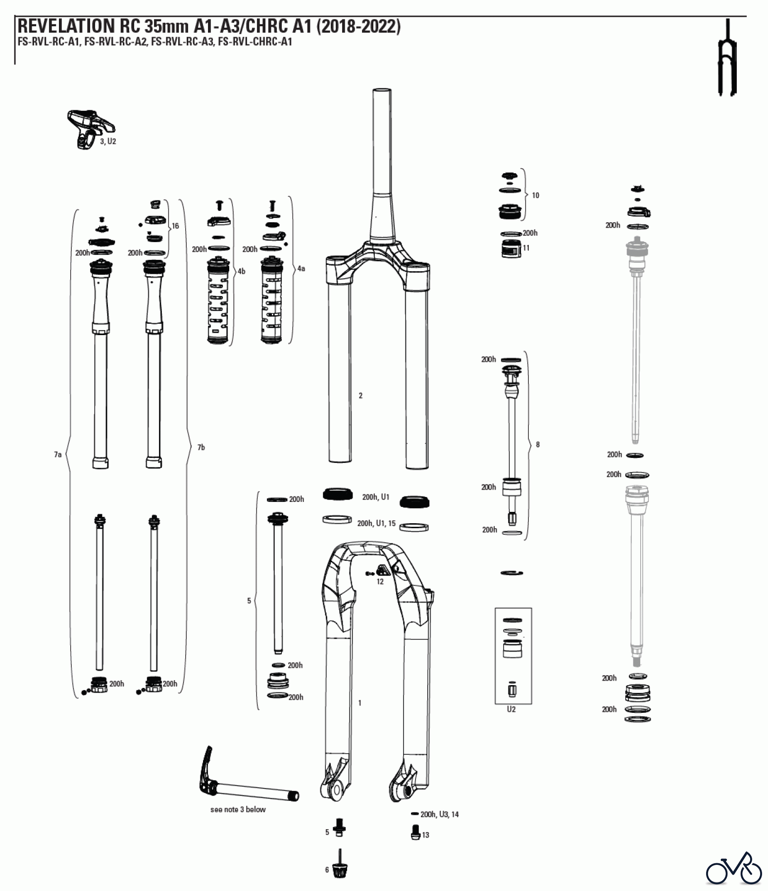  Sram RockShox REVELATION RC 35mm A1-A3/CHRC A1 (2018-2022)
