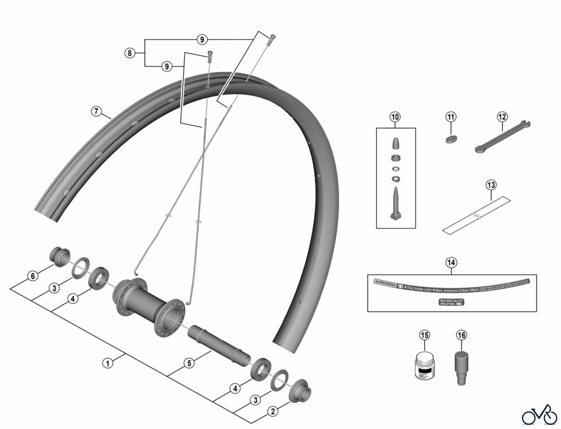 Shimano WH Wheels - Laufräder WH-M8200-TL-F15-B-275 -5135  DEORE XT Front Wheel