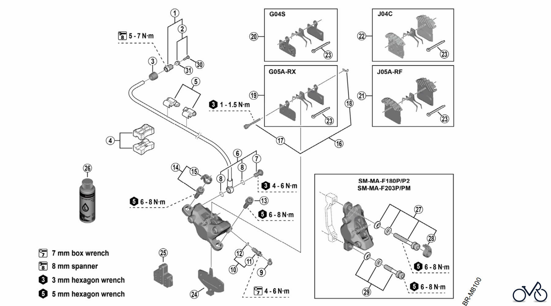 Shimano BR Brake - Bremse BR-M8200 -5112 DEORE XT Disc Brake