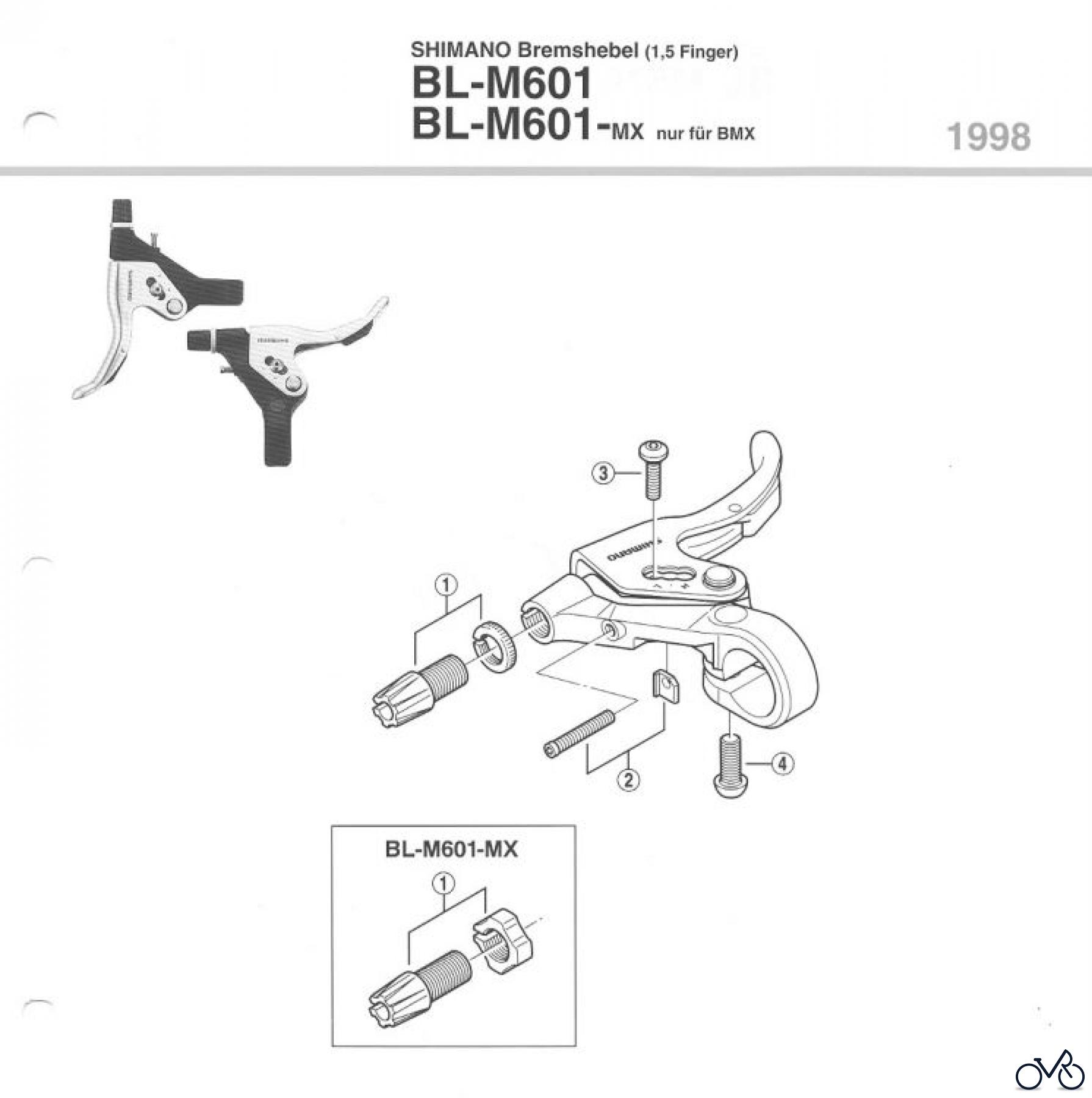 Shimano BL Brake Lever - Bremshebel BL-M601-98