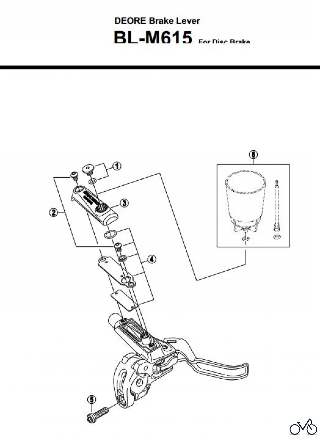  Shimano BL Brake Lever - Bremshebel BL-M615-3496