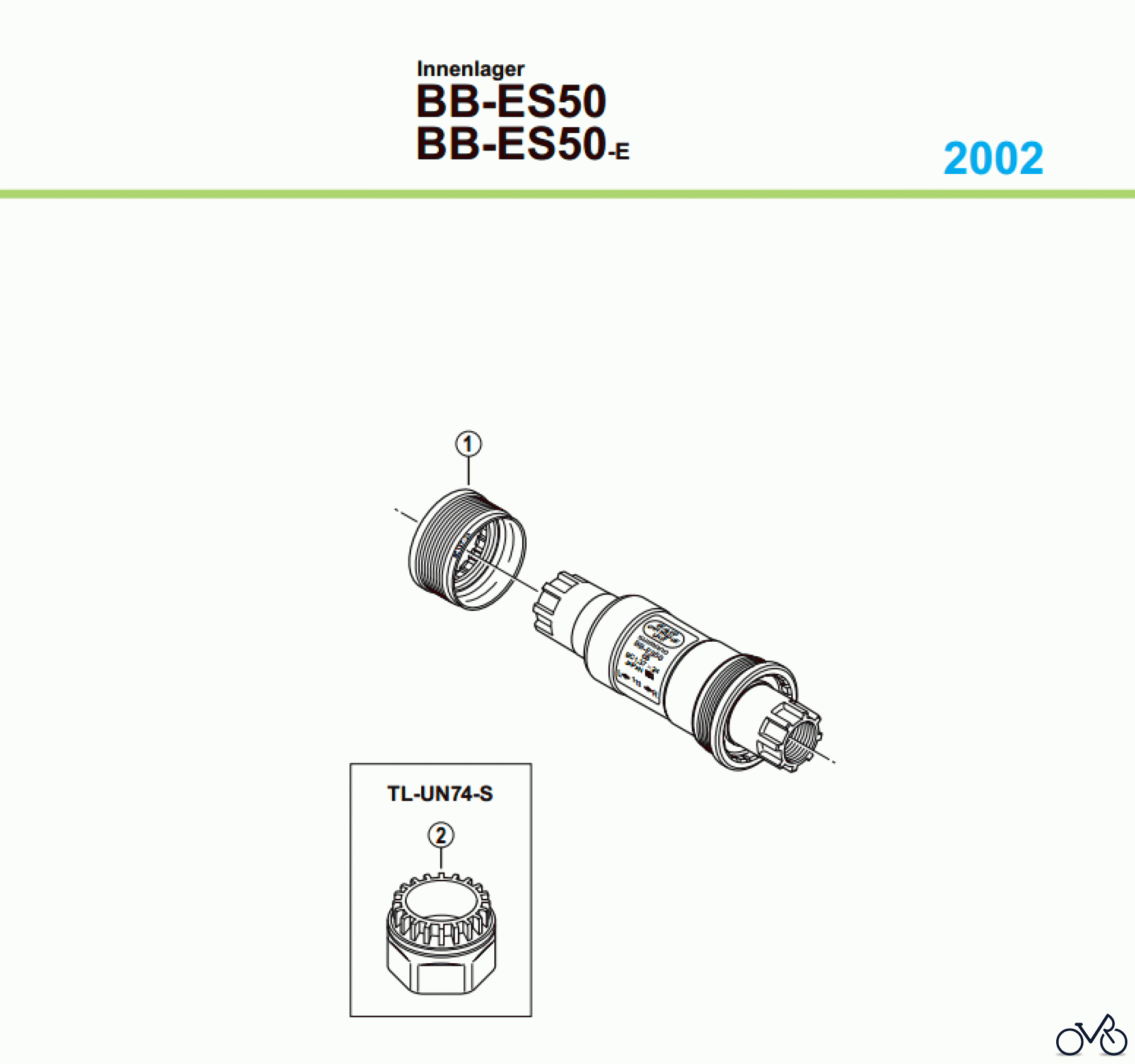 Shimano BB Bottom Bracket- Tretlager BB-ES50, BB-ES50-E