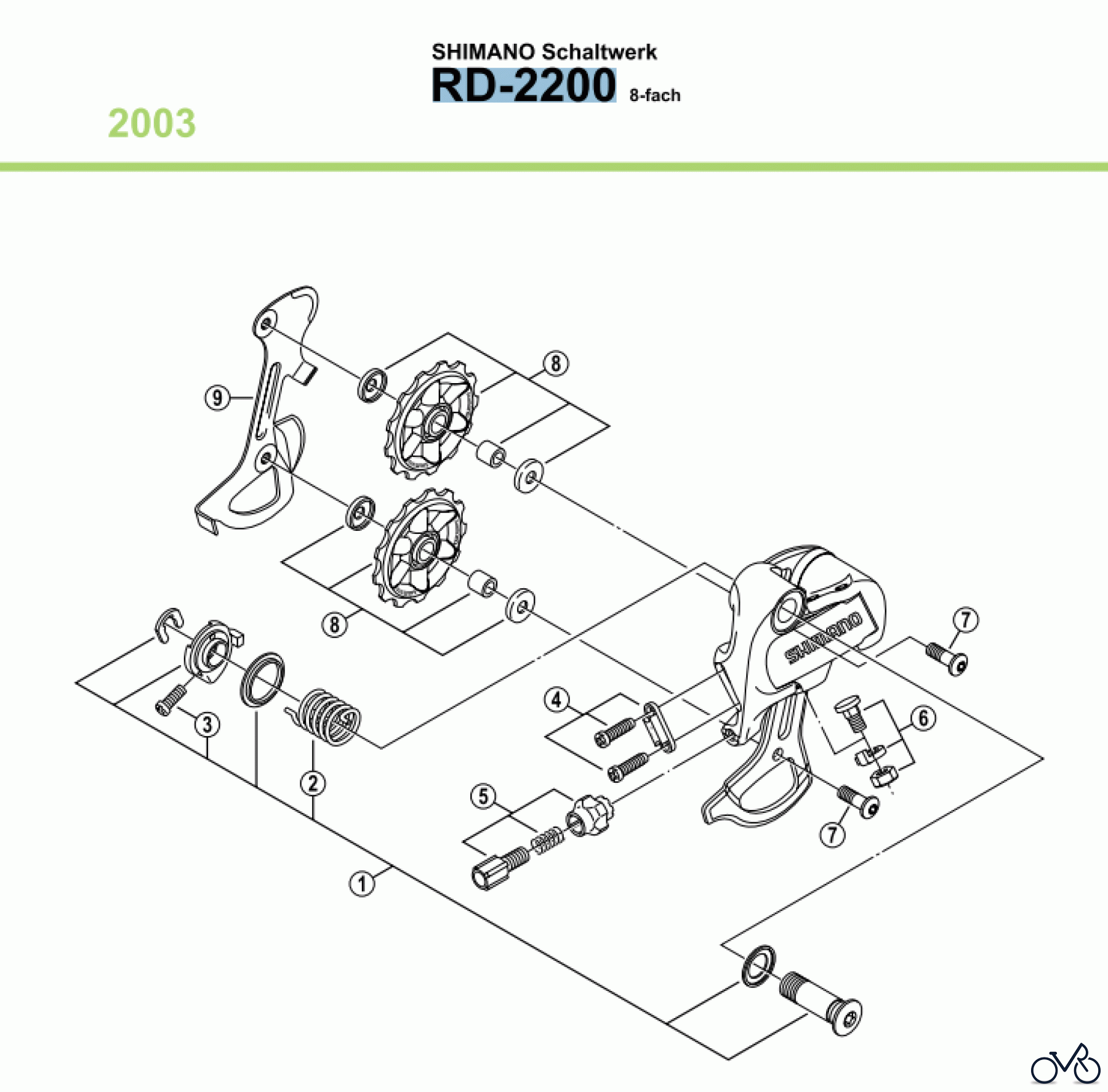  Shimano RD Rear Derailleur - Schaltwerk RD-2200
