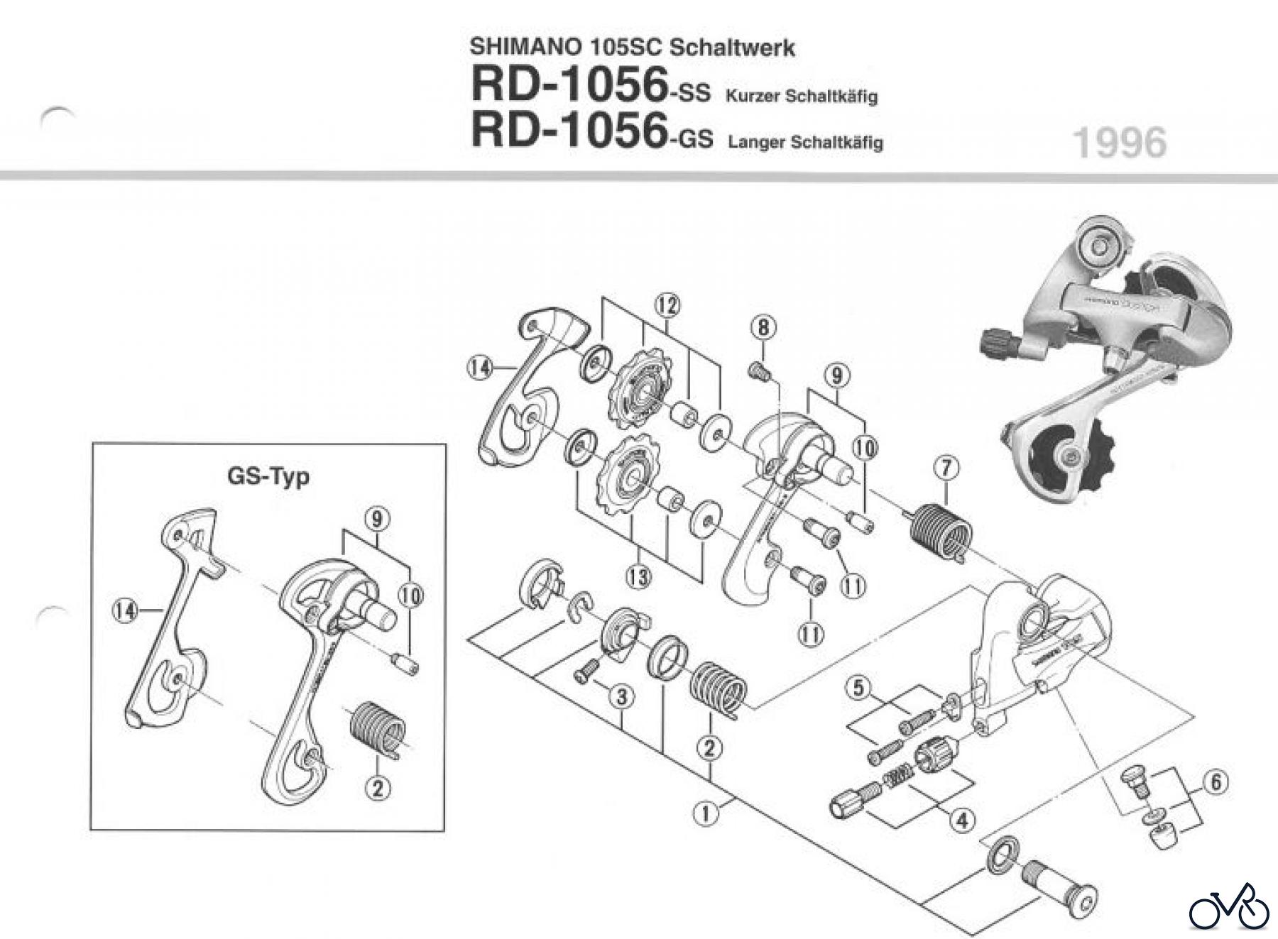 Shimano RD Rear Derailleur - Schaltwerk RD-1056-96