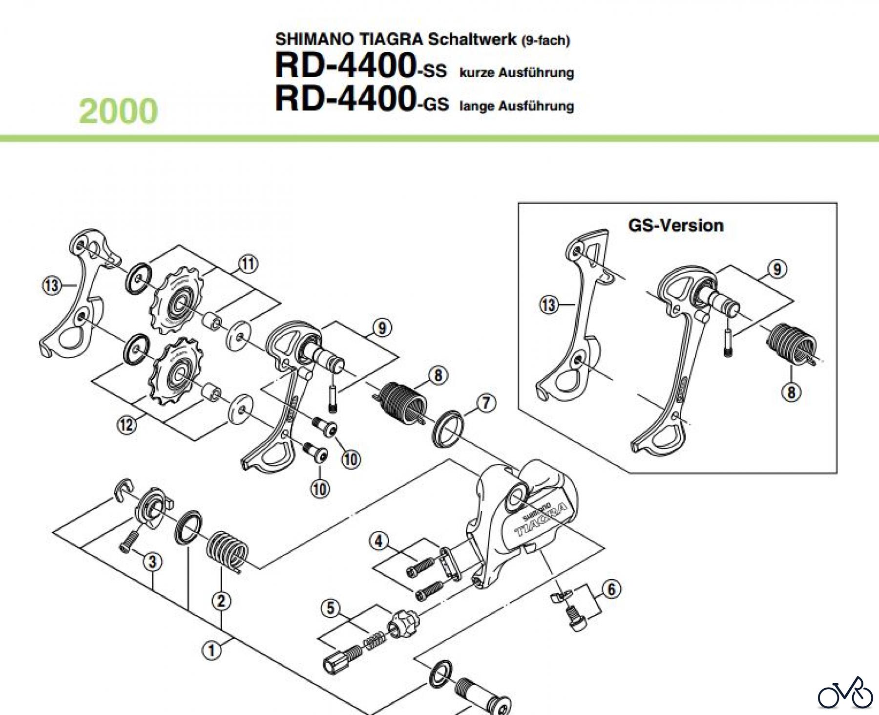  Shimano RD Rear Derailleur - Schaltwerk RD-4400-00