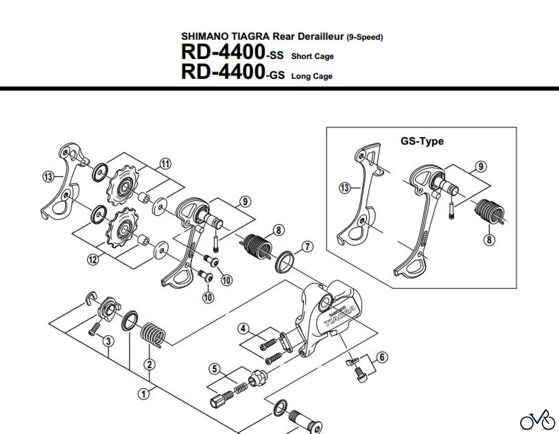  Shimano RD Rear Derailleur - Schaltwerk RD-4400