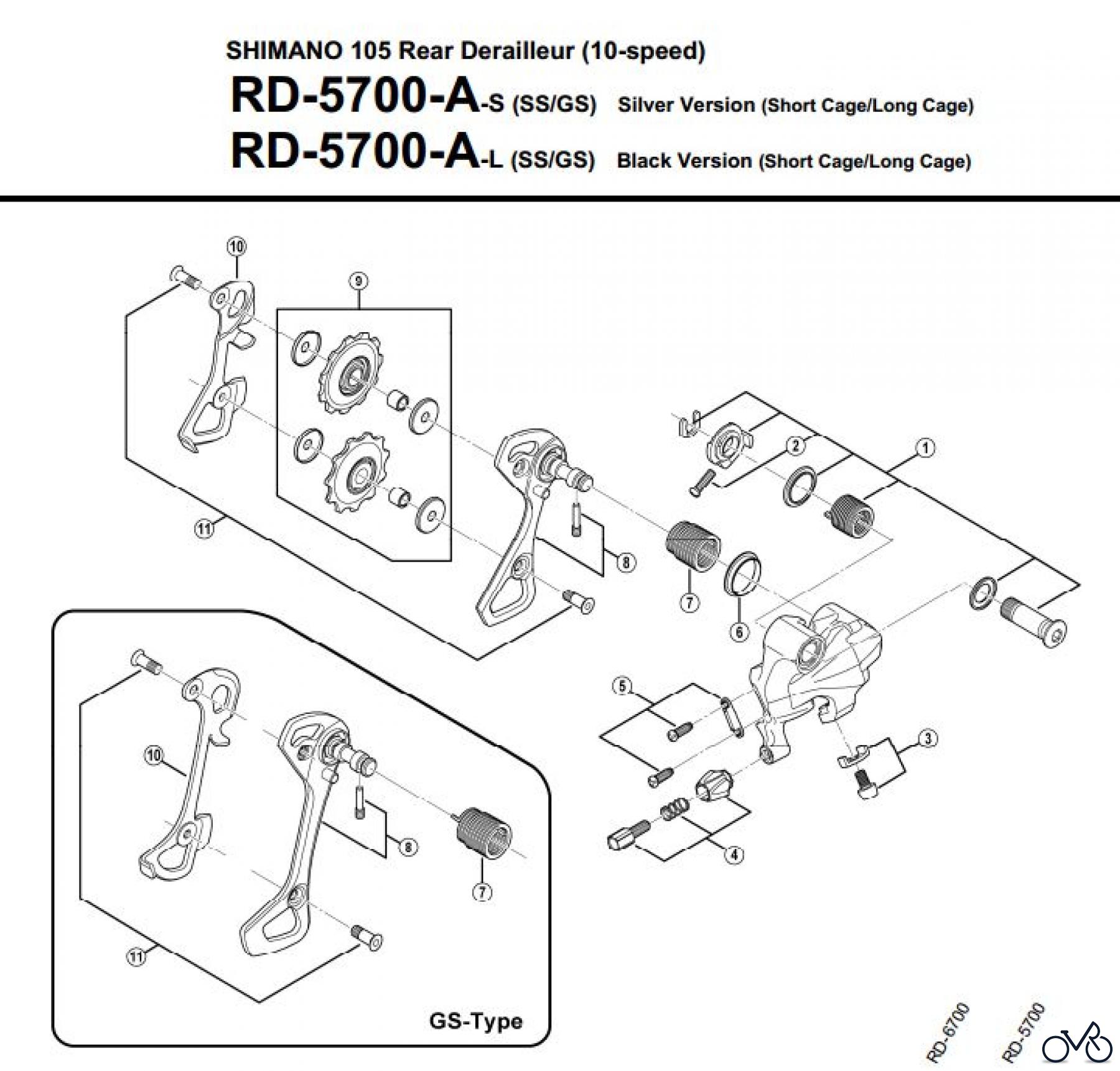  Shimano RD Rear Derailleur - Schaltwerk RD-5700-A-3285