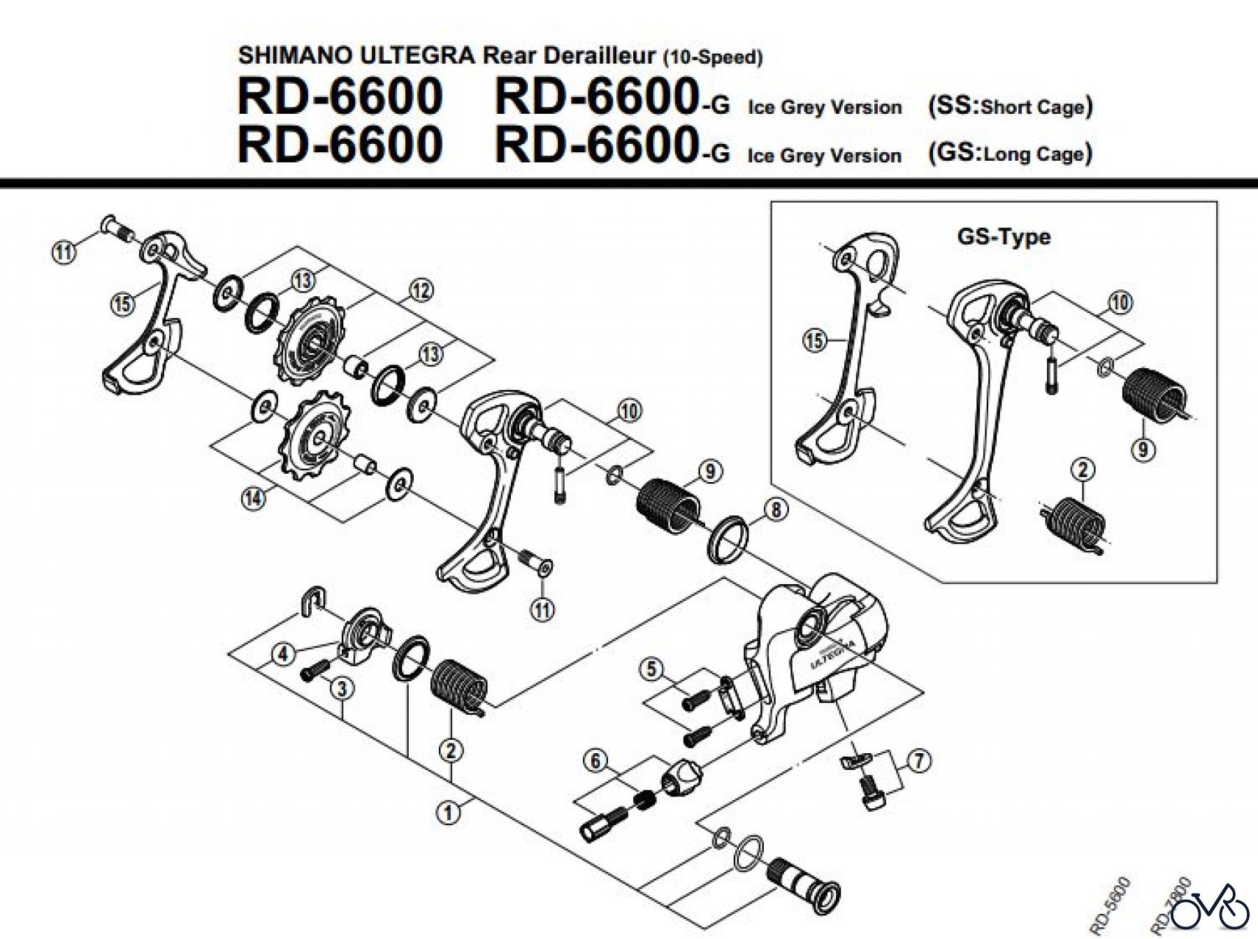  Shimano RD Rear Derailleur - Schaltwerk RD-6600-2358A