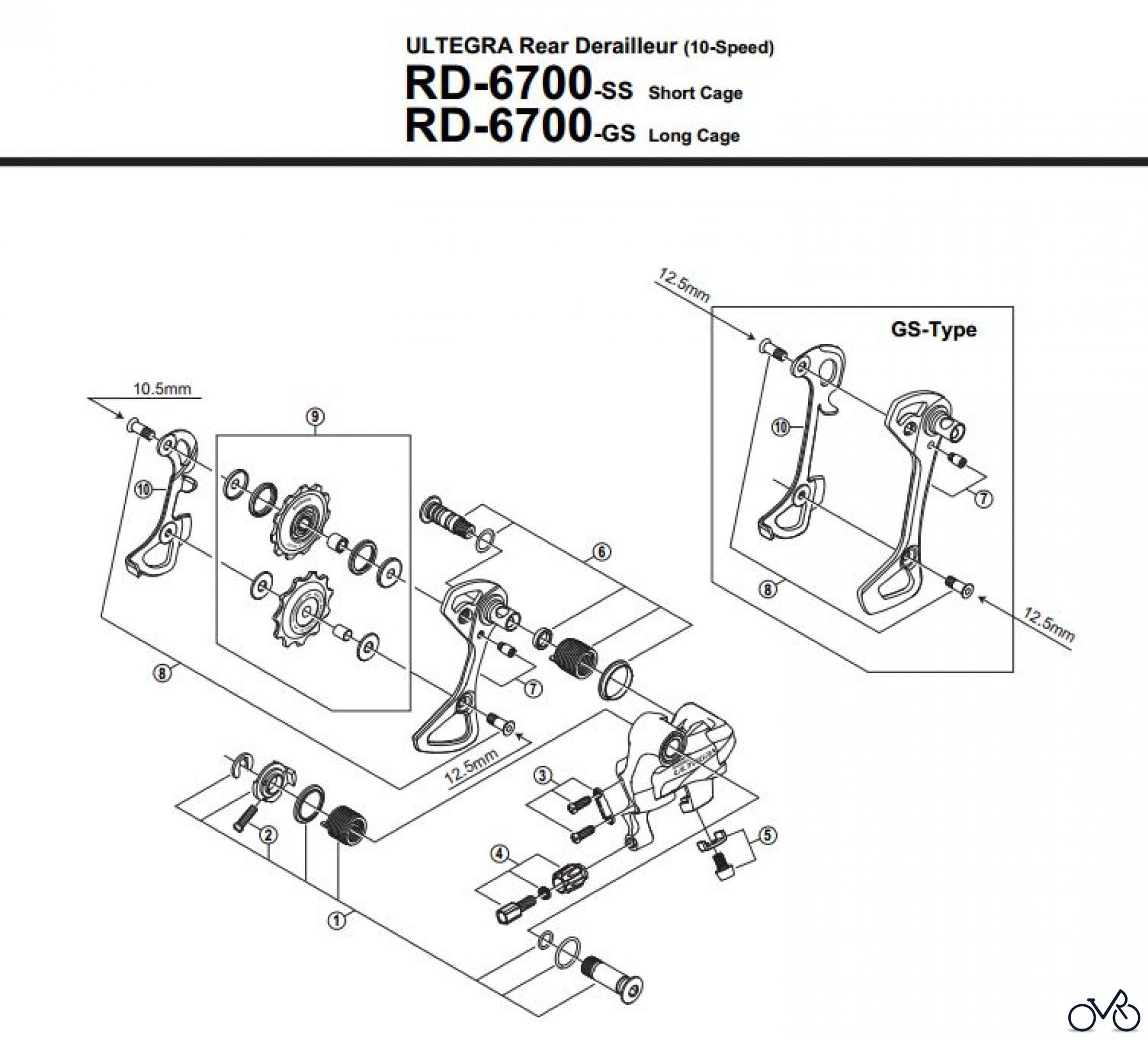  Shimano RD Rear Derailleur - Schaltwerk RD-6700-2919