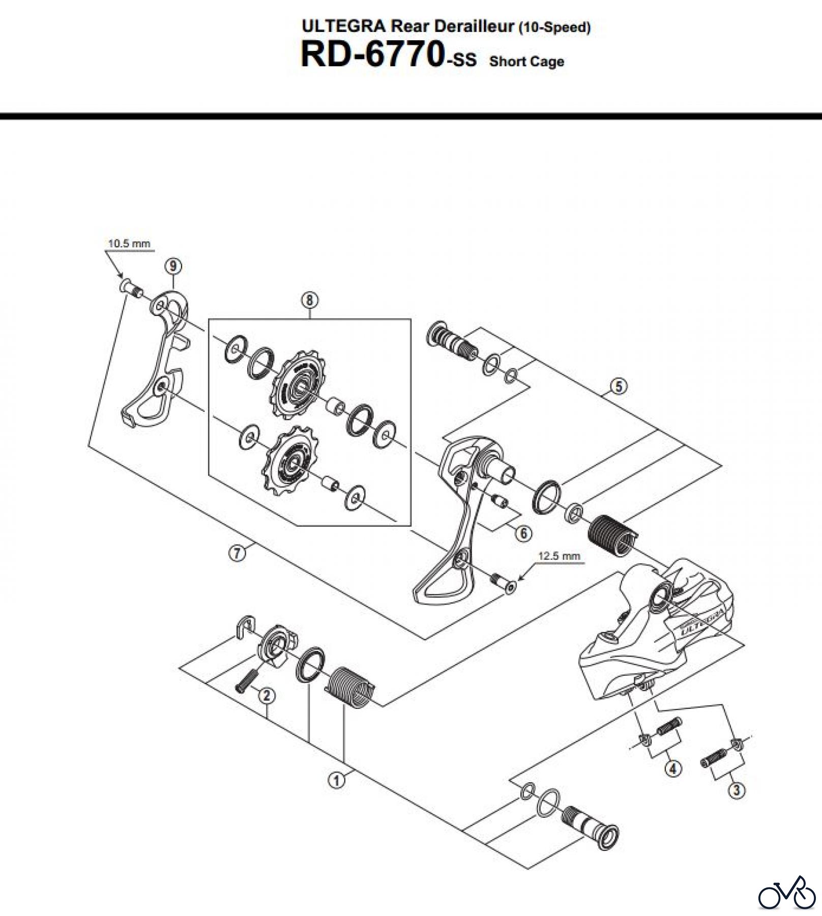  Shimano RD Rear Derailleur - Schaltwerk RD-6770-3291