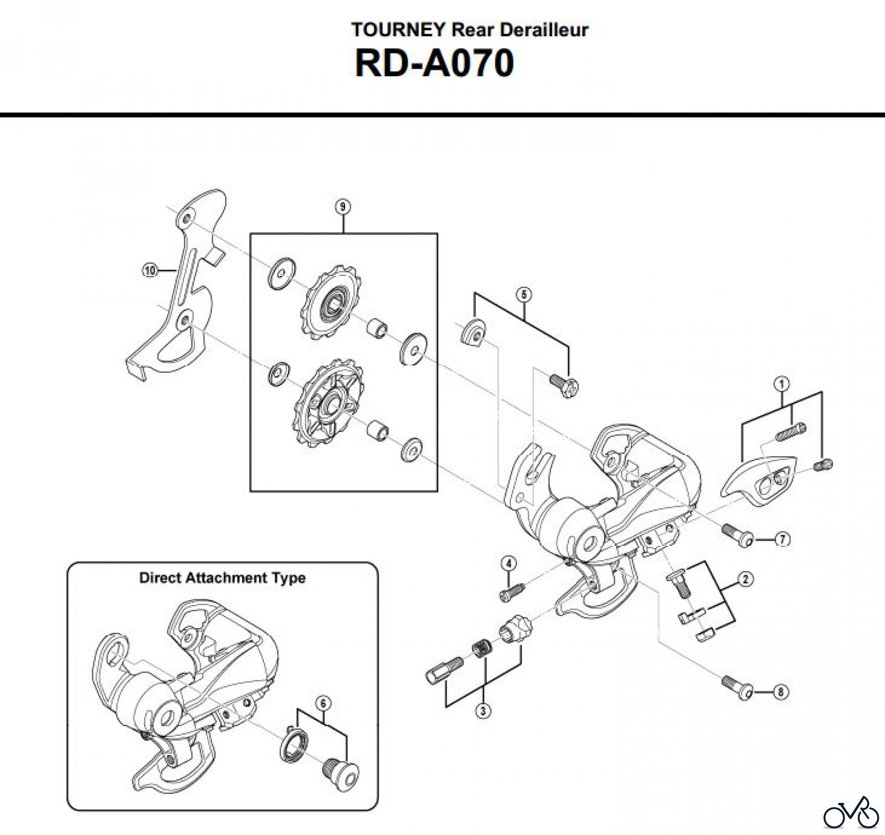  Shimano RD Rear Derailleur - Schaltwerk RD-A070-3427