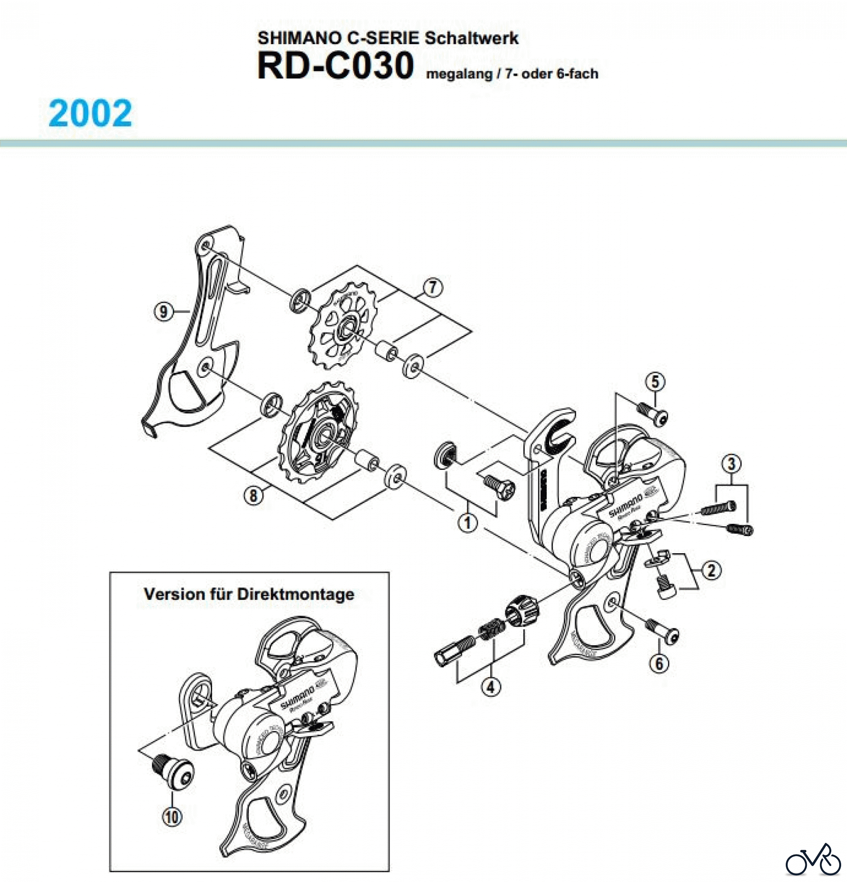 Shimano RD Rear Derailleur - Schaltwerk RD-C030-02
