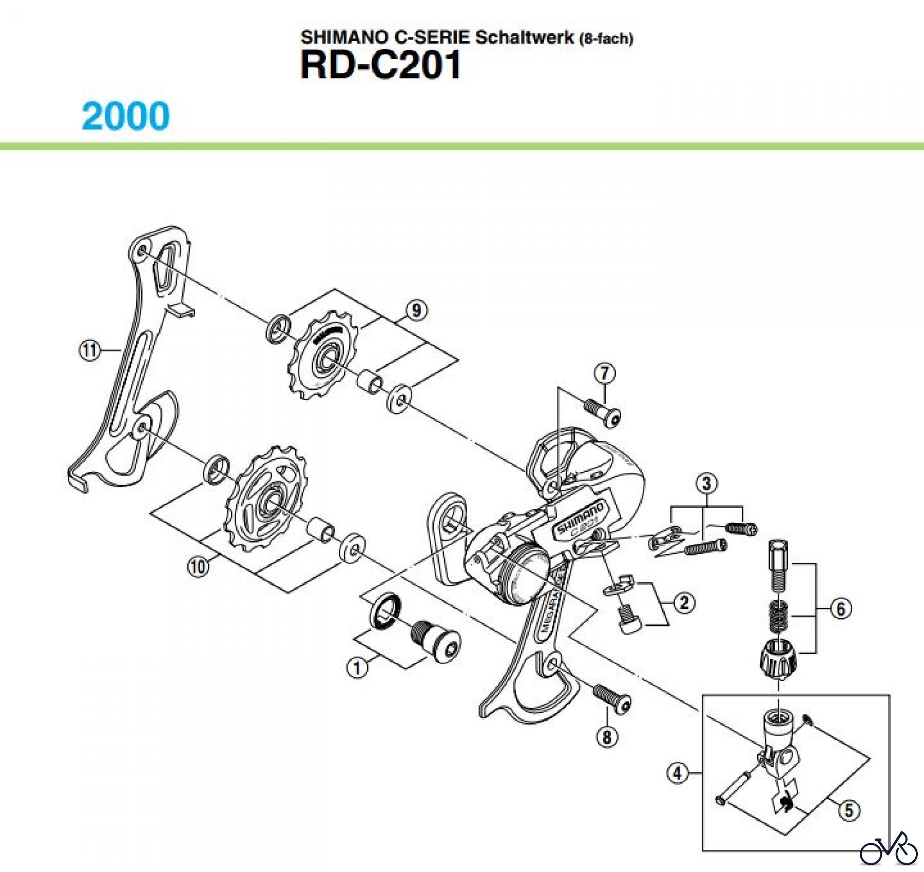 Shimano RD Rear Derailleur - Schaltwerk RD-C201-00