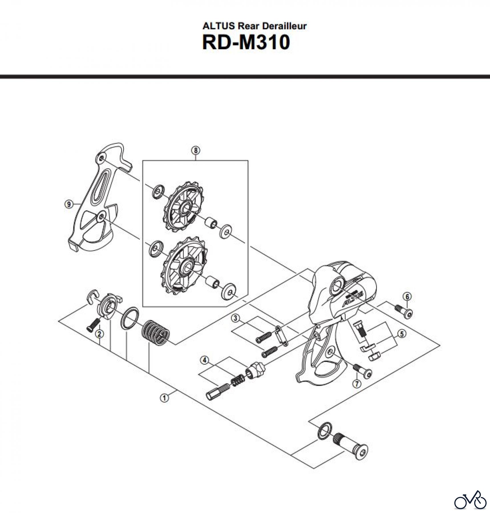  Shimano RD Rear Derailleur - Schaltwerk RD-M310-2678A