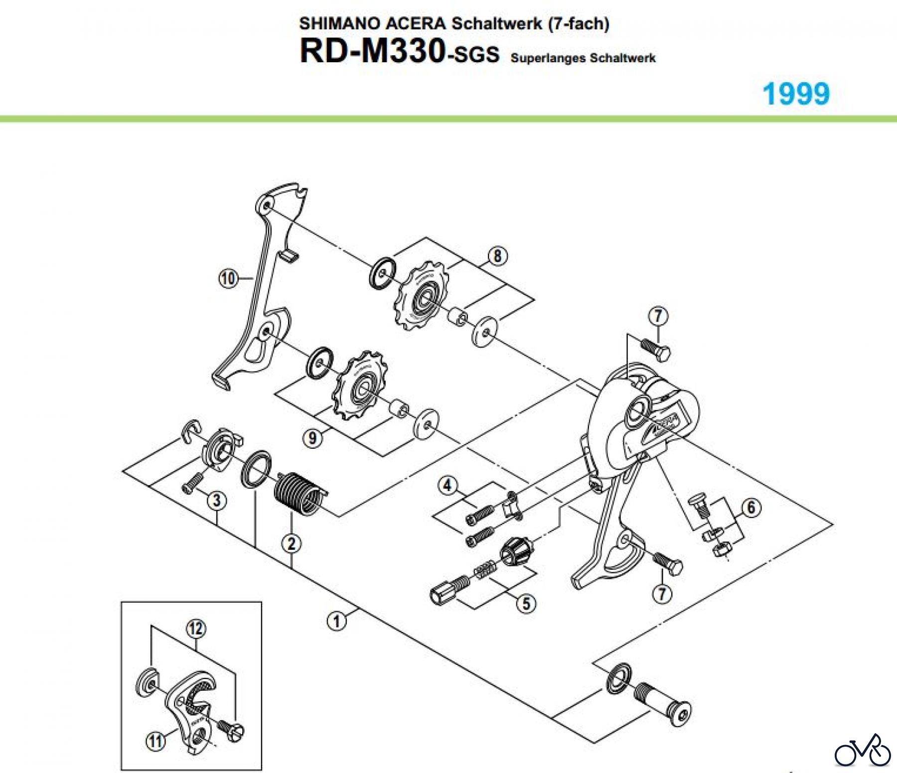  Shimano RD Rear Derailleur - Schaltwerk RD-M330-99