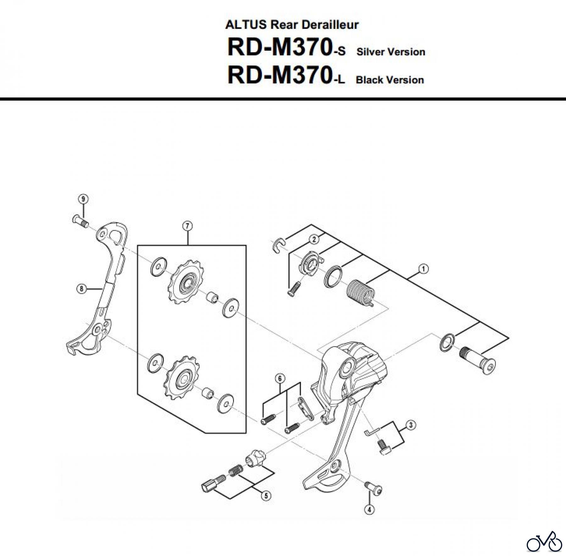  Shimano RD Rear Derailleur - Schaltwerk RD-M370-3478