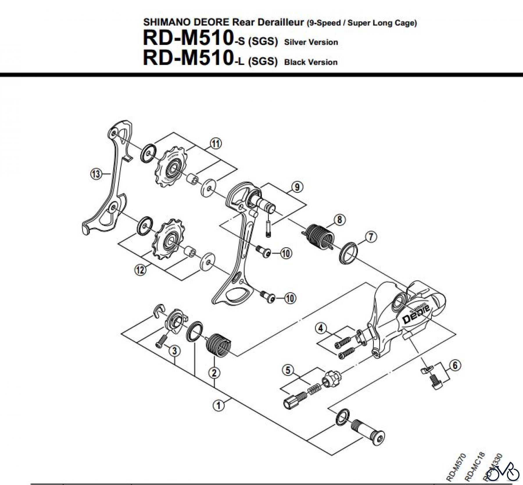 Shimano RD Rear Derailleur - Schaltwerk RD-M510