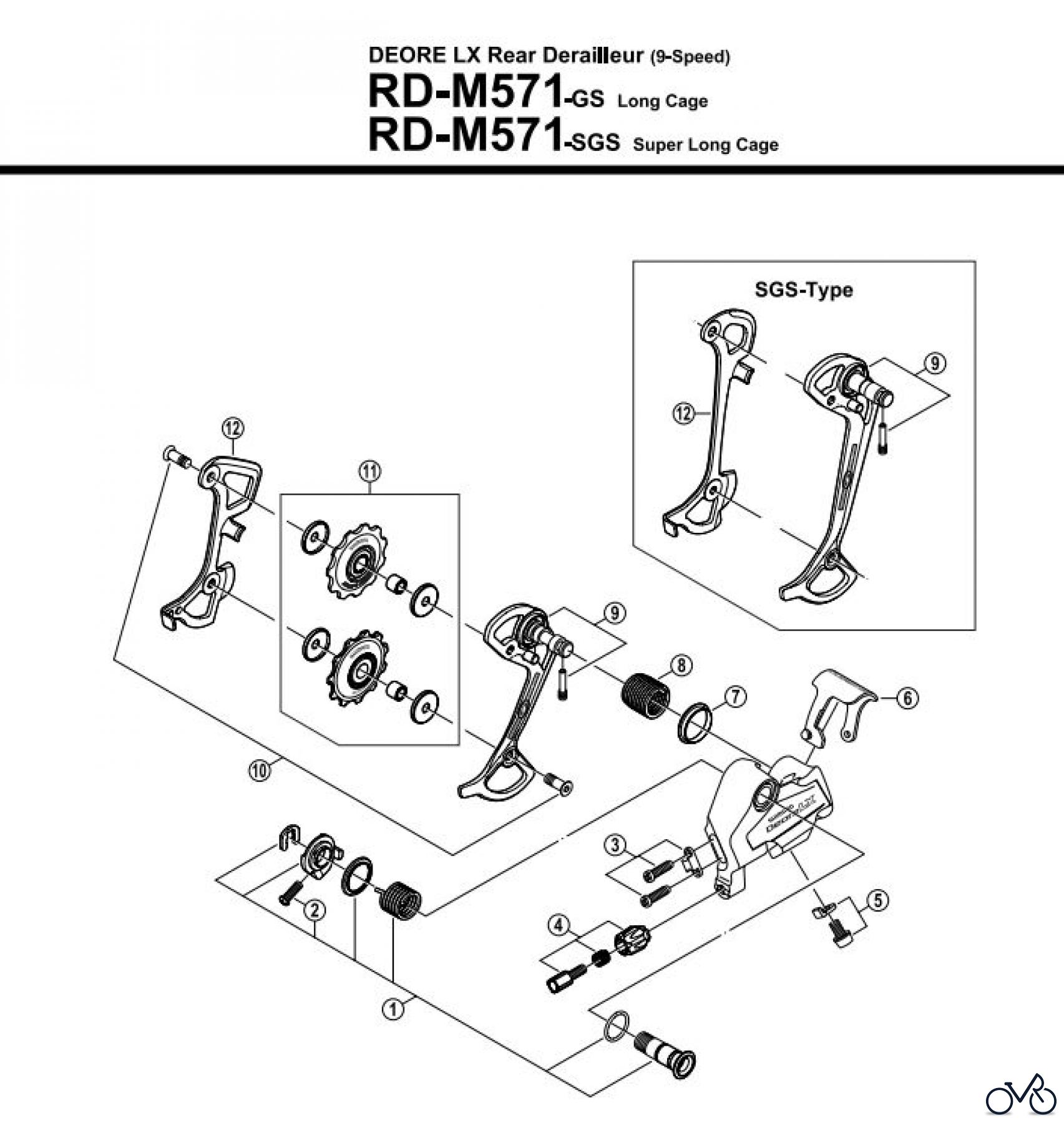  Shimano RD Rear Derailleur - Schaltwerk RD-M571