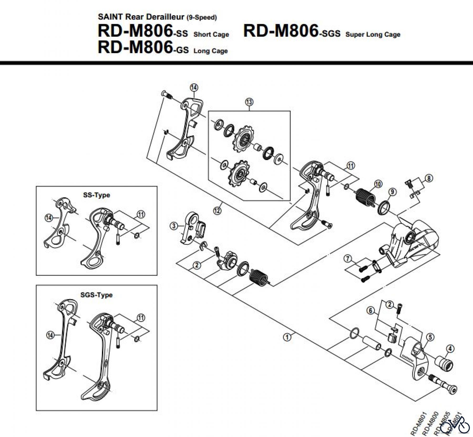  Shimano RD Rear Derailleur - Schaltwerk RD-M806