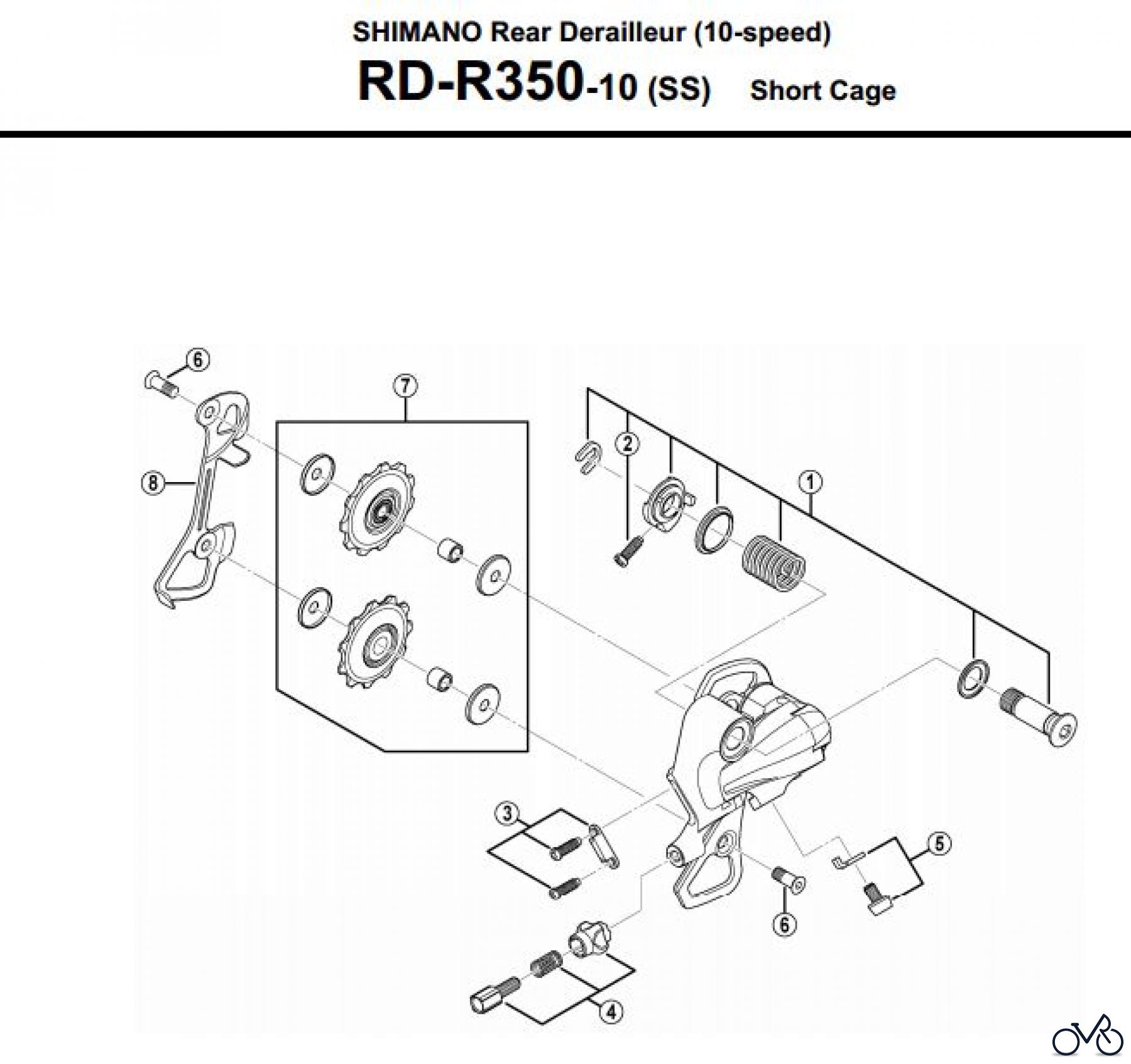  Shimano RD Rear Derailleur - Schaltwerk RD-R350-10-3624