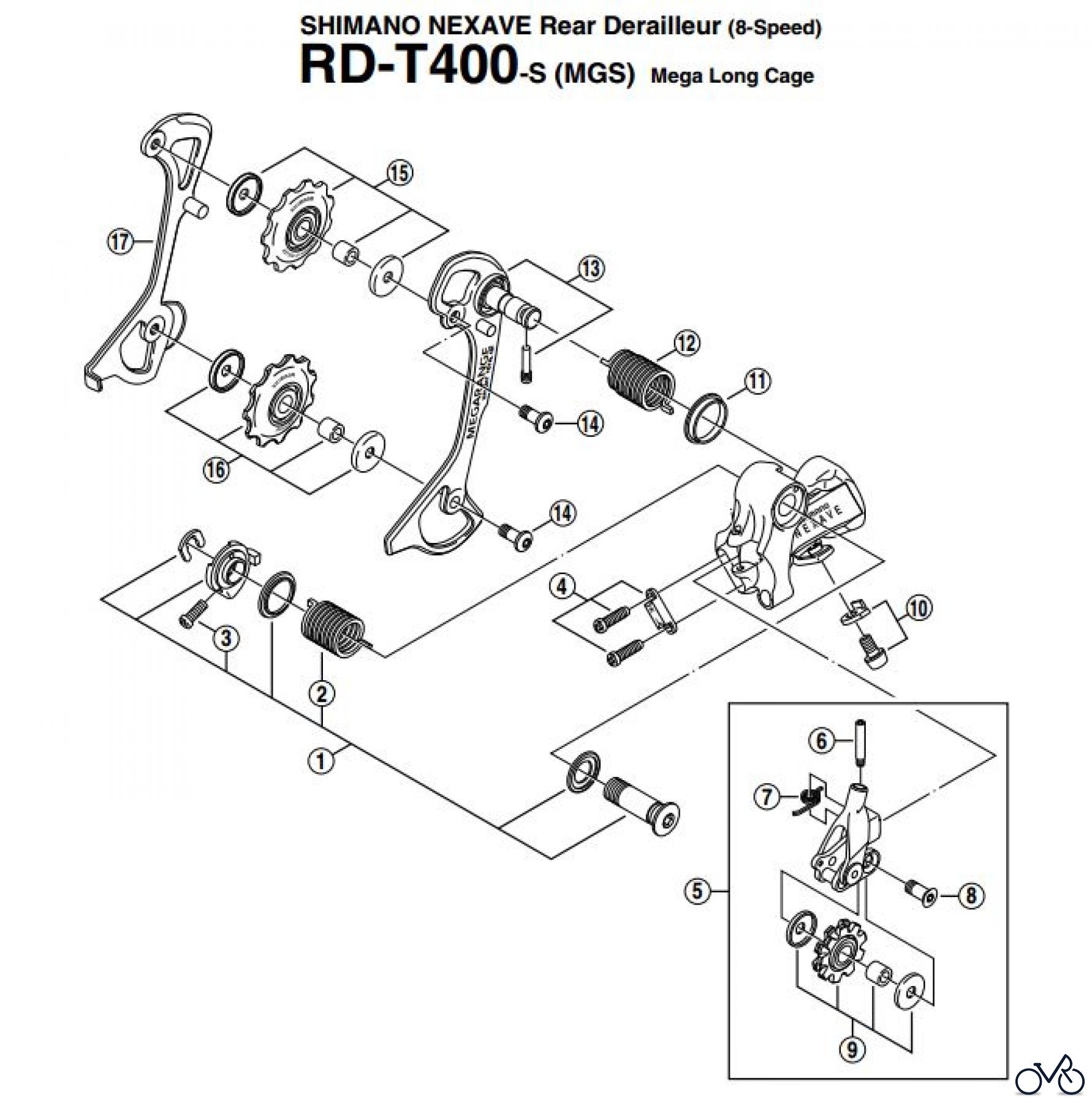  Shimano RD Rear Derailleur - Schaltwerk RD-T400-S