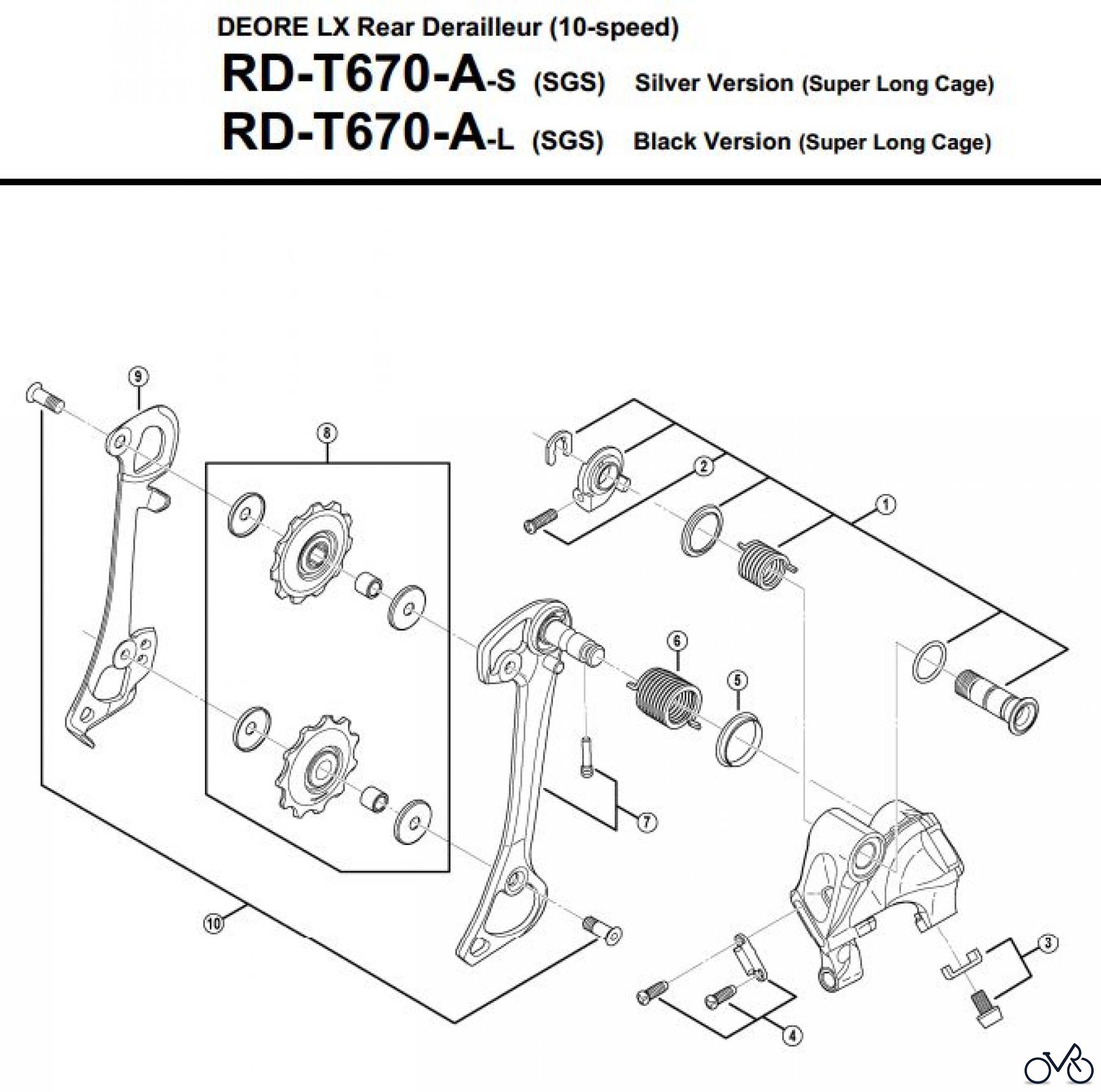  Shimano RD Rear Derailleur - Schaltwerk RD-T670-A-3361
