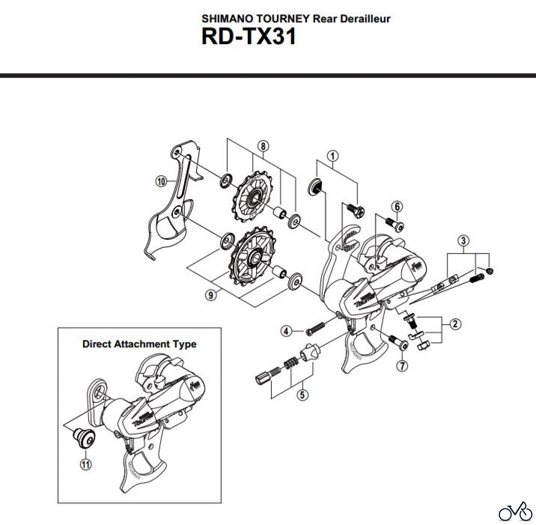  Shimano RD Rear Derailleur - Schaltwerk RD-TX31-2753A